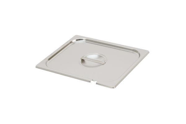 Couvercle inox pour bac gastronorme avec encoche pour louche