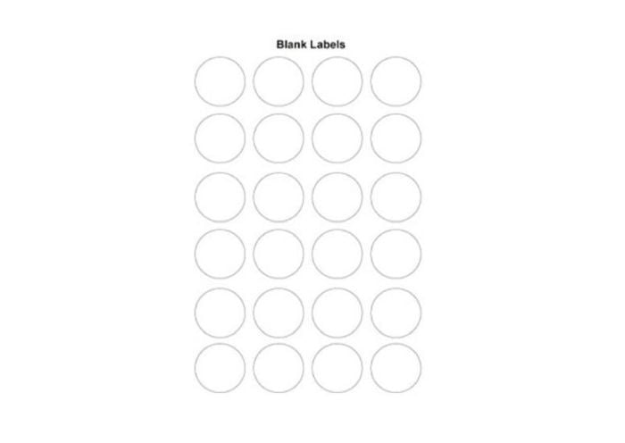 Feuilles de 24 étiquettes blanches pour bouteille FIFO