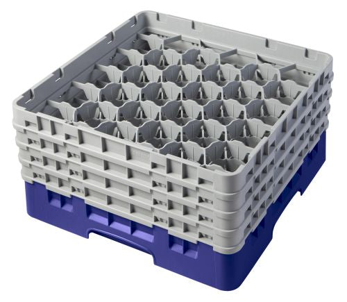 Casier lavage verres bleu 30 compartiments hauteur 21,7 cm