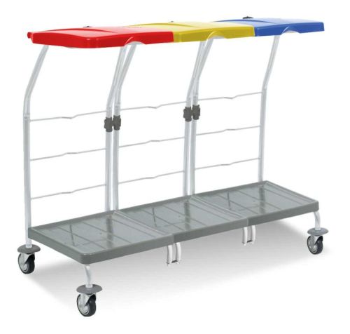 Chariot porte-sac à linge professionnel modulable avec ou sans pédales