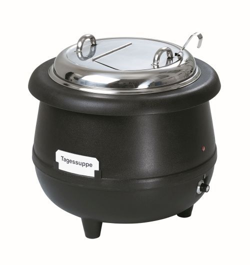 Chauffe soupe avec couvercle à encoche et louche intégrée