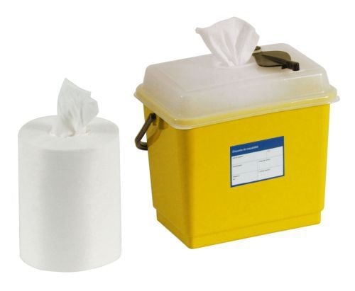 Distributeur bleu de lingettes