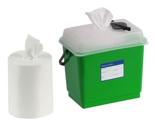 Distributeur de lingettes à usage unique livré avec 6 bobines