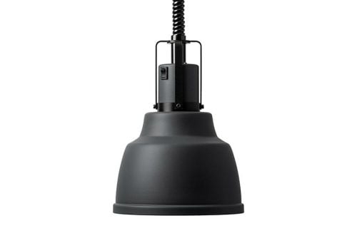 Lampe chauffe-plat à tête large Ø 220 mm – Aluminium anodisé noir ou gris