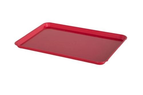 Plateau ABS alimentaire supermarché 580 X 410 rouge