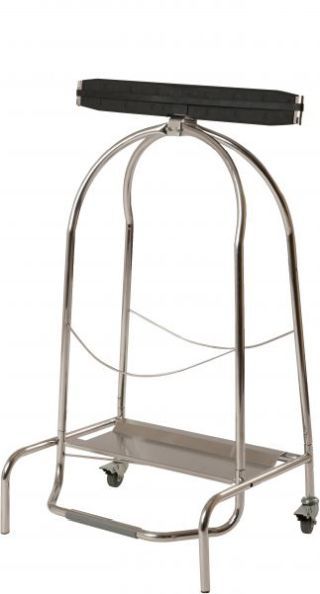 Porte-sac à pince inox 110 L professionnel