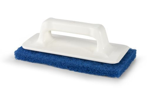 Porte tampon à poignée + tampon abrasif bleu
