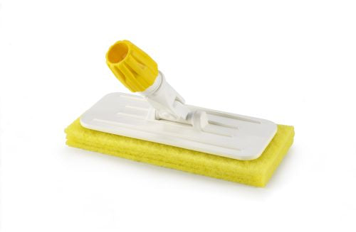 Porte tampon articulé + tampon abrasif jaune