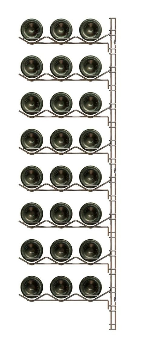 Présentoir mural à 3 rangées