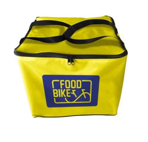 Sac à dos étanche jaune transport conteneur alimentaire